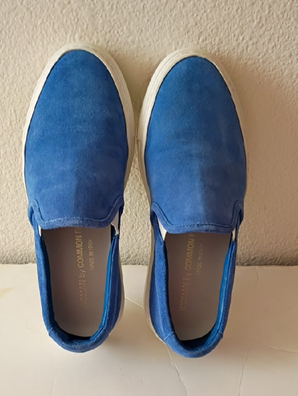 Common Projects Suede Slip-on Sneakers sz 35 Made In Italy - Picture 7 of 10